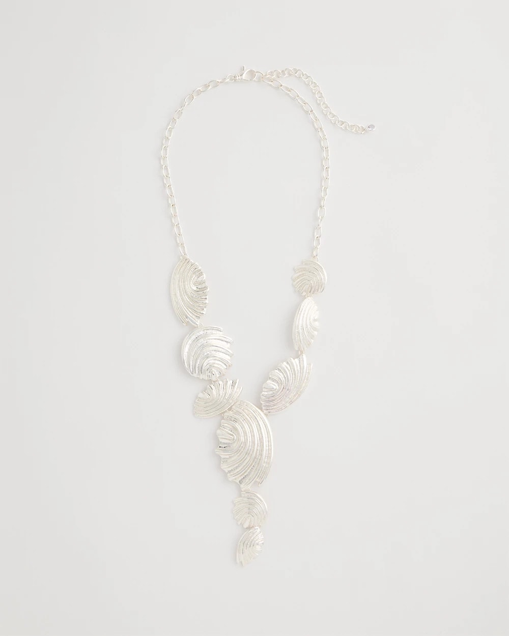 Silvertone Shell Charm Y-Necklace Silver - Chico's