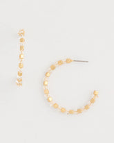Sea Foam Hoop Earrings White/Gold - Chico's