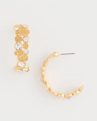Sea Foam Hoop Earrings Gold - Chico's