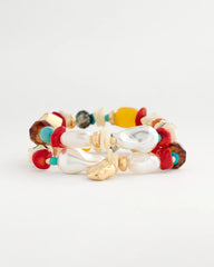 Set of Two Pearl Beaded Stretch Bracelets Multi - Chico's