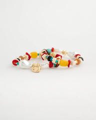 Set of Two Pearl Beaded Stretch Bracelets Multi - Chico's
