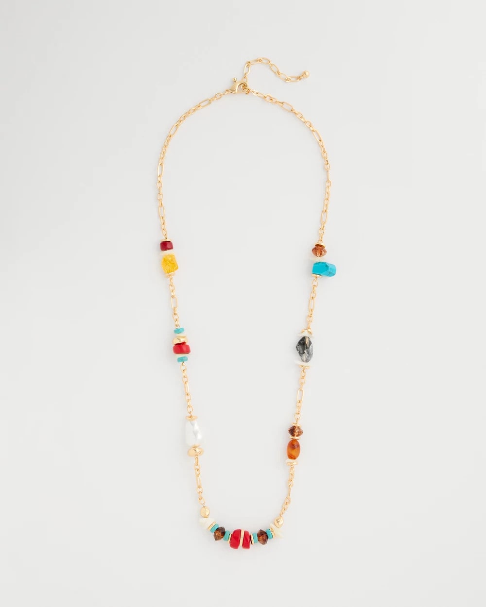 Mixed-Media Long Beaded Necklace Multi - Chico's