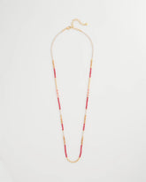 Coral Genuine Stone Long Necklace Coral - Chico's