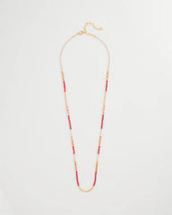 Coral Genuine Stone Long Necklace Coral - Chico's