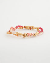 Aventurine Jade Stone Stretch Bracelet Coral - Chico's