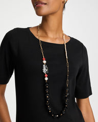 Asymmetrical Long Single-Strand Necklace Multi - Chico's