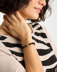 Black Round Stretch Bracelet Black - Chico's