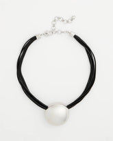 Silver Pendant Cord Necklace Silver - Chico's