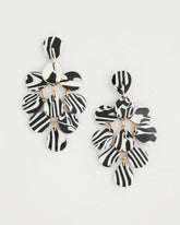 Chic Chandelier Earrings Black/White - Chico's