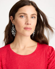 Chic Chandelier Earrings Black/White - Chico's