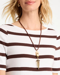 Tooth Pendant Corded Necklace Neutral - Chico's