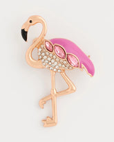 Faux Pink Diamond Flamingo Brooch Pink - Chico's