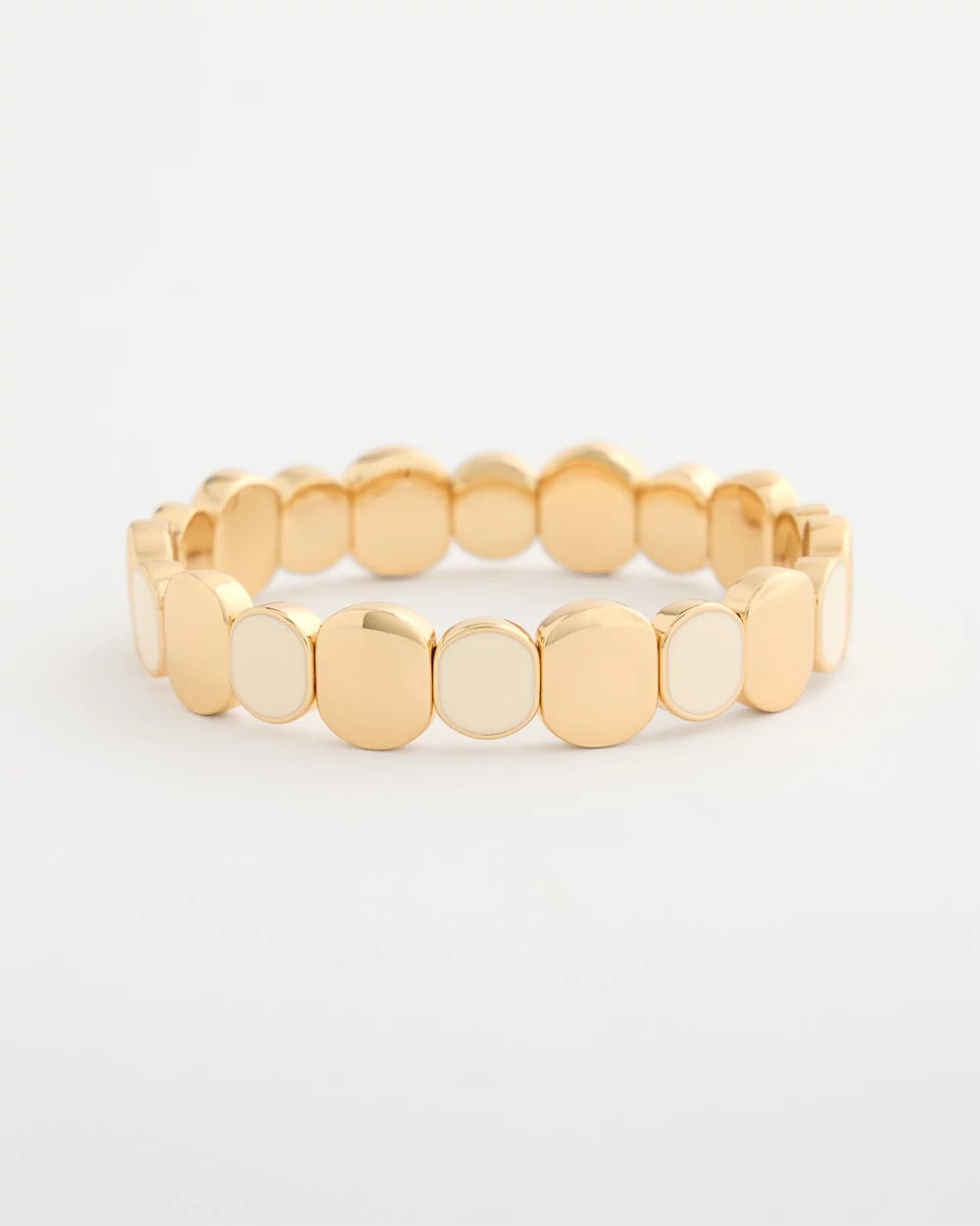 White Resin Glam Stretch Bracelet White - Chico's
