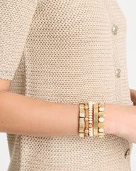 White Resin Glam Stretch Bracelet White - Chico's