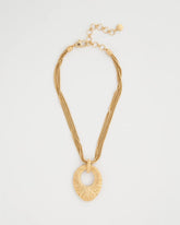 Crinkle Goldtone Pendant Necklace Gold - Chico's