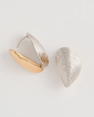 Mixed Metal Shell Earrings Mixed Metals - Chico's