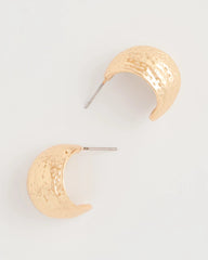 Crinkle Goldtone Hoop Earrings Gold - Chico's