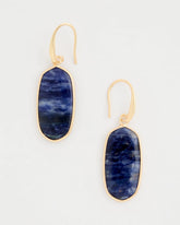 Genuine Lapis Lazuli Stone Drop Earrings Navy - Chico's