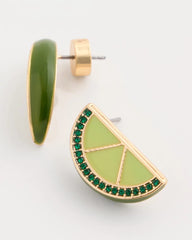 Luxurious Lime Stud Earrings Green - Chico's
