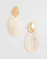 Shell Oval Drop Earrings Neutral - Chico's