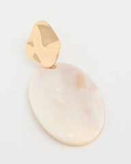 Shell Oval Drop Earrings Neutral - Chico's