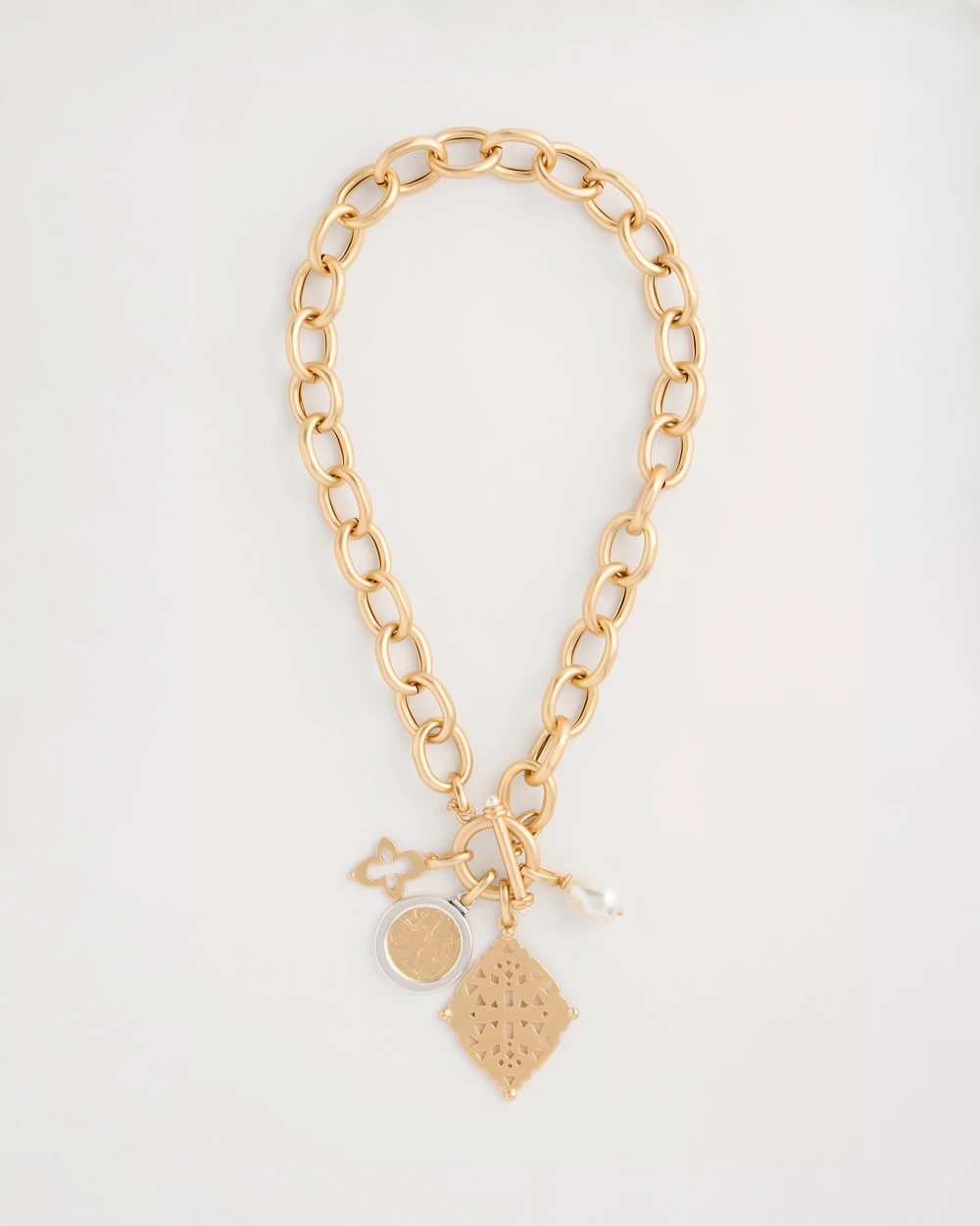 Toggle Cameo Charm Necklace Gold - Chico's