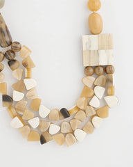 Chico's Originals Faux Horn Geo Necklace Neutral - Chico's