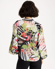 Georgette Tie-Front Kimono Black - Chico's