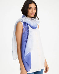 Ombre Burnout Oblong Scarf Blue - Chico's