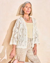 Cotton Crochet Kimono Neutral - Chico's