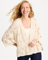 Cotton Crochet Kimono Neutral - Chico's