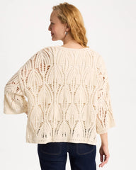 Cotton Crochet Kimono Neutral - Chico's