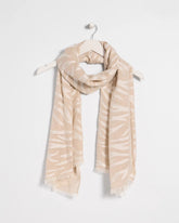 Neutral Zebra Jacquard Oblong Scarf Neutral - Chico's