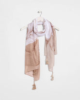 Neutral Floral Tassel Oblong Scarf Neutral - Chico's