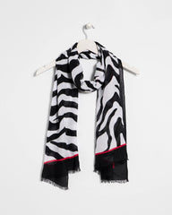 Animal Print Oblong Scarf Black - Chico's