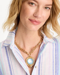 Twice As Nice Aqua Pendant Necklace Aqua - Chico's