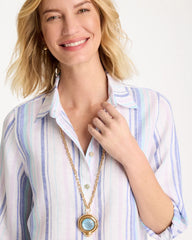 Twice As Nice Aqua Pendant Necklace Aqua - Chico's