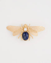 Sodalite Stone Pearl Bee Brooch Blue - Chico's