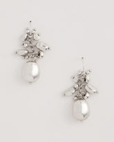 Silvertone Cluster Earrings Silver - Chico's