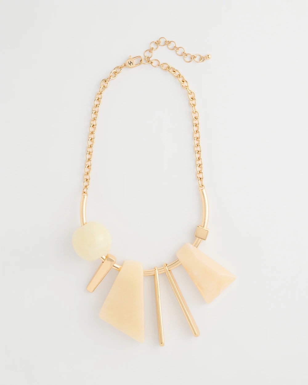 Faux Horn Geo Bib Necklace Neutral - Chico's