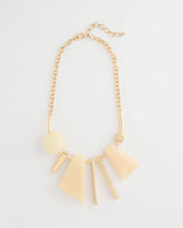 Faux Horn Geo Bib Necklace Neutral - Chico's