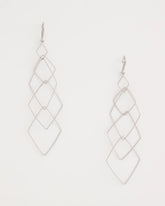 Geo Linear Drop Earrings Silver - Chico's