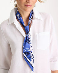 Dutch Floral Polka-Dot Skinny Scarf Amparo Blue - Chico's