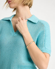 Quartz Stone Small Stretch Bracelet Light Blue - Chico's