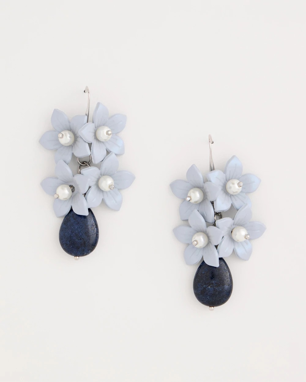 Lapis Lazuli Stone Flower Earrings Blue - Chico's