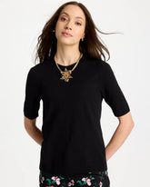 Ella Crewneck Pullover Sweater Black - Chico's