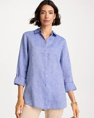 No Iron™ Linen Tunic Indigo - Chico's