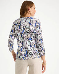 Floral Cotton Slub Tee Black - Chico's