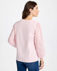 Floral Eyelet Sleeve Tee Sweet Blossom - Chico's