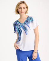 Zenergy® Sicily Splash Drop Shoulder Tee Pale Sweet Pea - Chico's